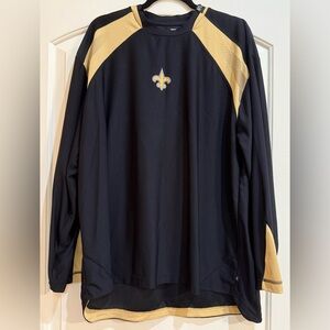NFL Team Apparel New Orleans Saints Black and Gold Long Sleeve Shirt
